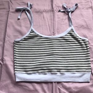 striped crop top